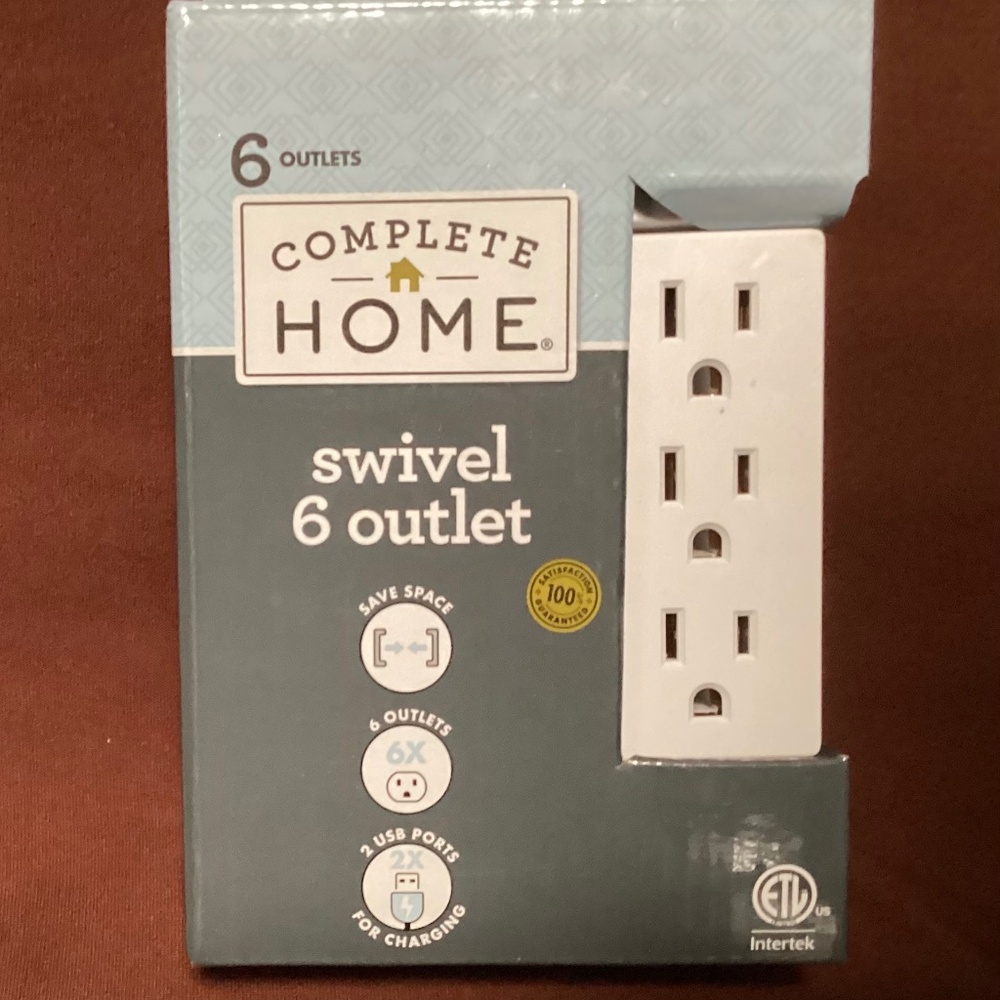 Complete Home Swivel 6 Outlet New